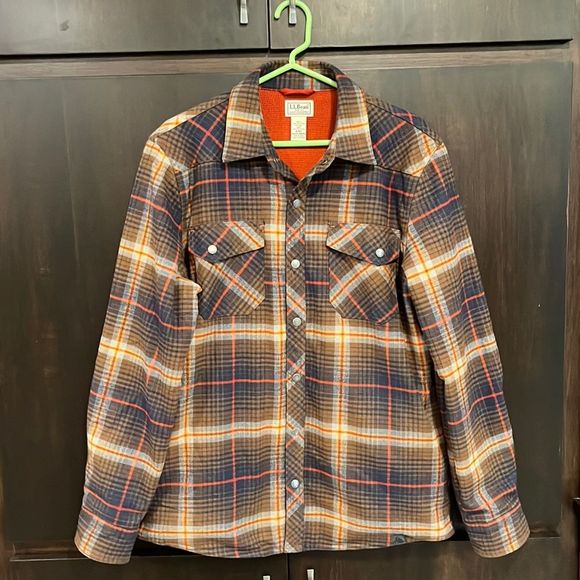 L.L. Bean Other - LL Bean Flannel Thermal Lined Jacket Shacket